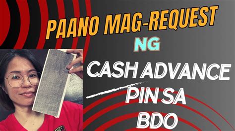 cash advance pin bdo